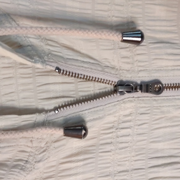 Plus size 1x CJ BANKS seersucker lightweight, zip front, hoodie jacket w/ - Picture 9 of 11